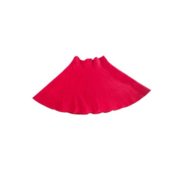 Red Knit Flared Skirt By Esley Size M - Picture 1 of 7